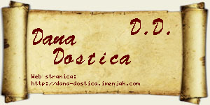 Dana Dostica vizit kartica